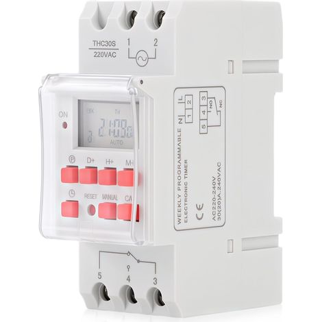 Programmateur Électrique pour Chauffe Eau et Piscine, Horloge Modulaire (1/5)