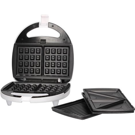 Sandwichera doble Pipu con 3 placas (clásica, grill y gofre) 750W (1/5)