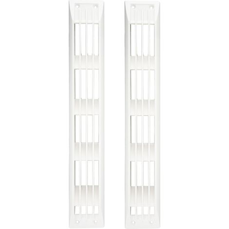 paire de grilles de ventilation rectangulaires blanches pour caravane, camping-car ou bateau (1/5)