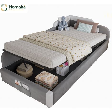 Mehrfarbig Bettgestell aus Polyester 205 x 93.5 x 71 cm HOMAIRE (1/5)