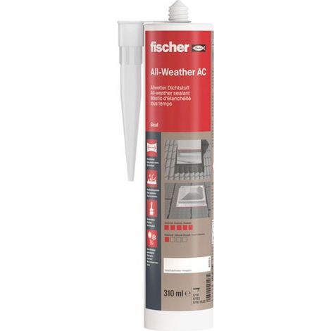 Mastic para exteriores Todo tiempo Translúcido 310 ml - Fischer Fixations