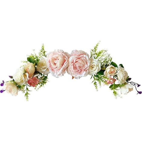 Fausse Pivoine Guirlande Florale pour Arche de Mariée, Décoration Porte d'Entrée et Linteau (1/5)