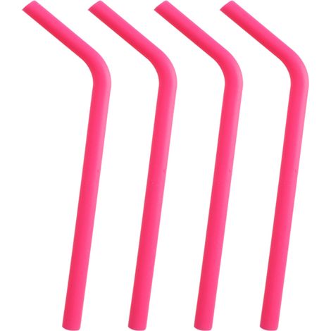 Pajita ancha de silicona reutilizable: 2,74 m de largo con una curva apta para vasos de 590 ml, 890 ml y 950 ml, flexible y segura para batidos. (1/5)