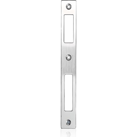 Gâche en Acier Inoxydable, Gâche D'Angle, Butée de Porte pour Serrures de Porte, Gâche D'Entrée de Chambre (172 mm x 22 mm x 1.1 mm) (1/4)