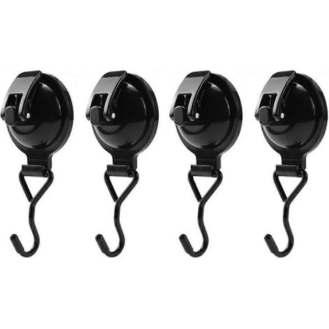 Lot de 4 crochets à ventouses ultra-résistants pour serviettes, peignoirs, éponges et couronnes, pour salle de bain et cuisine, installation sans outils - A - FFY (1/4)