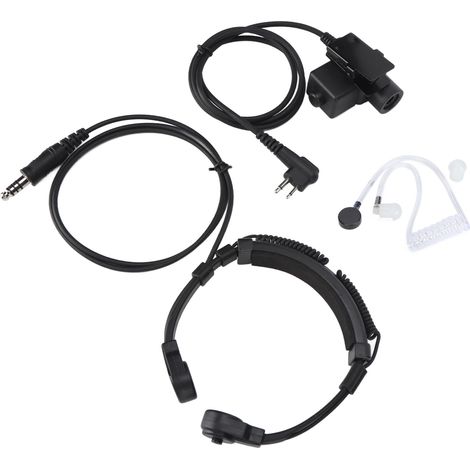 Adaptateur militaire U94 PTT + Adaptateur pour casque mobile 2 broches 7,1 mm avec fonction Push-to-Talk pour radio Motorola (1/5)