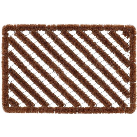 Paillasson spirale - fils de fer avec coco - L 40 x l 60 x H 3 cm - Livraison gratuite (1/4)