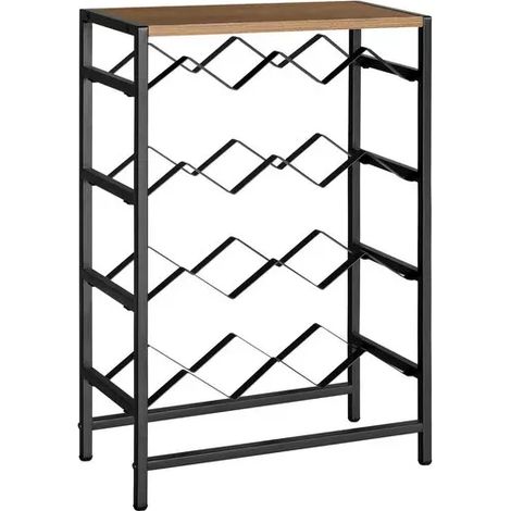 Weinkeller aus Metall und Holz 48x24x70