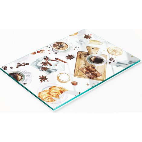 Tavoletta decorativa multifunzionale da cucina in legno temperato, ideale per la colazione o il caffè del mattino, 80x52 cm. (1/5)