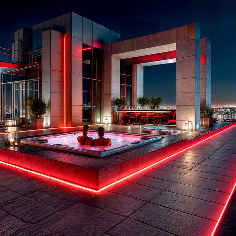 LED-Streifen Neon Dimmbar 220V Rot Halbrund 180° 7.5W/m Schnitt 100cm IP67 nach Maß 15 m