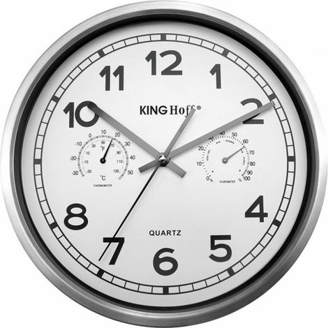 Orologio da parete 30 cm Kinghof KH-5027 termometro (1/4)