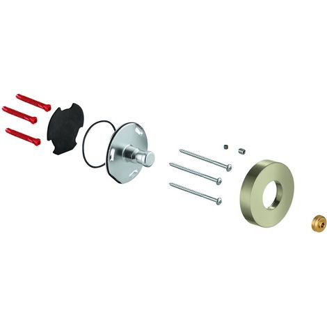 Grohe Brausestangenhalter für Duschsysteme mit Thermostatbatterie für die Wandmontage, Nickel gebürstet, 48279EN0 (1/2)
