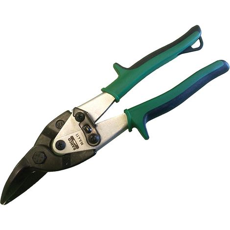 Bahco MA411 Aviation Compound Snips – Right-Cut Sheet Metal Cutter, 250 mm, Green Handles