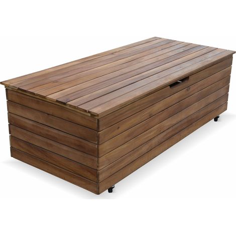 Wooden garden storage box Natural 107x78x49 cm - Saragosse (1/5)