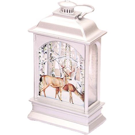 Lanterne De Noël - Décor Festif Avec Paillettes - Pour Décoration Intérieure De Fêtes - Lot De 1 (1/5)
