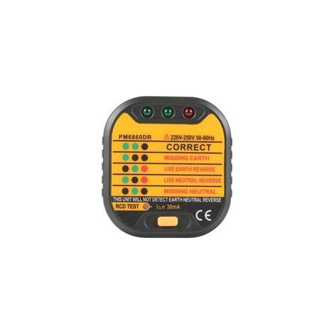 Testeur automatique de prises électriques domestiques Zoternen PM6860DR (UK/US/EU) 50-60 Hz (prise UE)