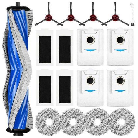Accessoires pour aspirateur robot Ecovacs Deebot T30S / T30S PRO : brosse lat��rale principale, sac �� poussi��re et lingette de nettoyage