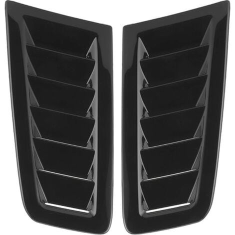 Entrée d'air capot 2 pièces, évents de capot universels, couvercles de prise d'air pour Focus RS MK2 Style (noir) (1/5)