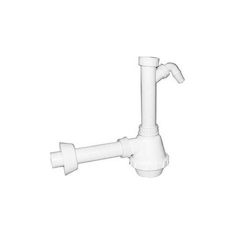Sifón PVC 1 vía con desagüe para lavadora 600x300x240