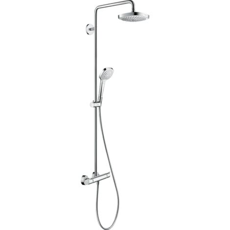 hansgrohe 27256400 Croma Select E 180 Showerpipe 2Jet, Bianco/Argento (1/2)