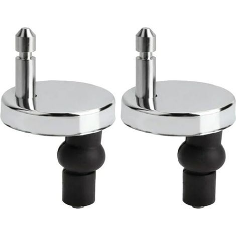 Fixations abattant WC universelles – Lot de 2 – Acier inoxydable et caoutchouc – Installation rapide – Résistance à la rouille (1/5)