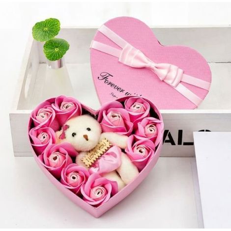 Coffret Cadeau - Fleur de Savon en Forme de Rose - Pour Cadeau d'Amour ou Occasion Spéciale - 1 Pièce (1/4)