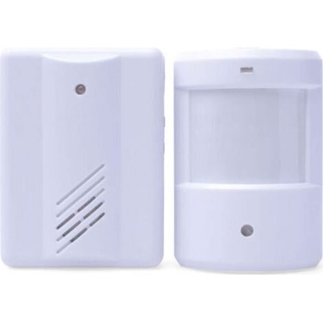 Détecteur de mouvement sans fil, alarme de porte à batterie, détecteur de passage avec portée de 100 m, alarme détecteur de mouvement autonome (1/4)