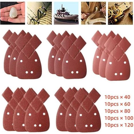 Pack of 50 Black & Decker Palm Sander Mouse sanding pads, grain 40 60 80100120 (1/5)