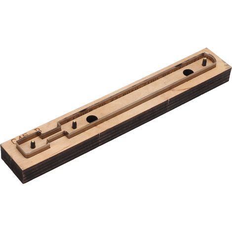 Matrice de découpe pour cuir C45B - Haute dureté, tranchante, réutilisable avec base en bois - Convient aux travaux manuels en cuir (1/5)