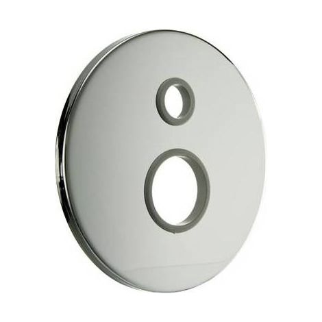 PLAQUE RONDE LISSE POUR ENCASTRATION DOUCHE D.35 AVEC DÉRIVATION Dimensions : Chrome