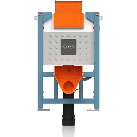 Vitra Vuni Wall Hung Reduced Height Toilet Frame with 3/6 Litre Concealed Cistern - 820mm H x 500mm W (1/3)