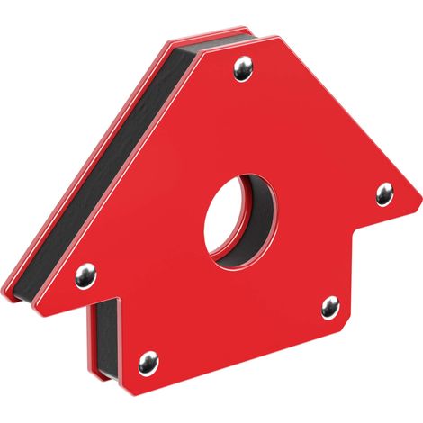 Wiltec Schweißmagnet mit 32 kg Haftkraft, 190 x 120 x 26 mm Schweißwinkel mit 45°, 90° und 135°, Schweißzubehör Magnetwinkel hält Werkstücke zusammen
