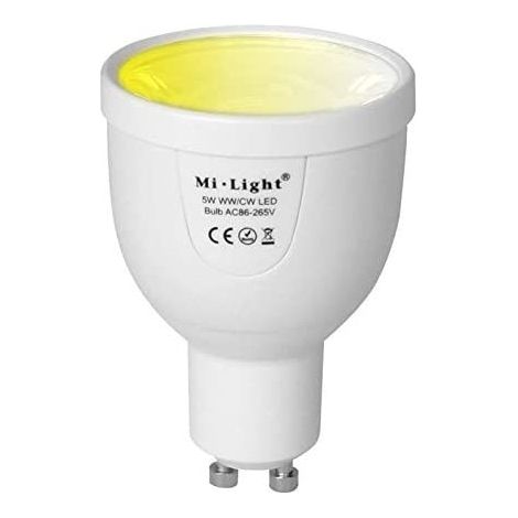 Ampoule Led Gu10 Cw/ww 5w 3000k-6000k Rf 2,4ghz Fut011