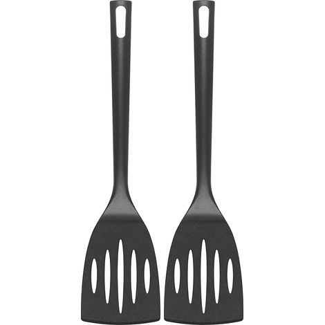 Lot de 2 Spatule Nylon Flexible Fente Sans BPA Antiadhésif Résistant Chaleur Lave-vaisselle Cuisine (1/5)
