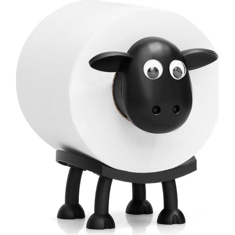 Porte-rouleau de papier toilette en forme de mouton - Porte-rouleau WC - Porte-rouleau de rechange - Rangement ludique pour le papier toilette - Décoration de salle de bain mignonne - Porte-rouleau de (1/5)