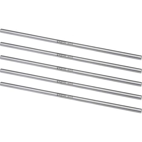 Outil de Tournage HSS Rond Acier Tige 6mm Barre 200mm Longueur pour Arbre Engranage Perceuse Outil de Tour Aléseuse Tournant Miniature Essieu Cylindrique épingle 5pcs (1/4)