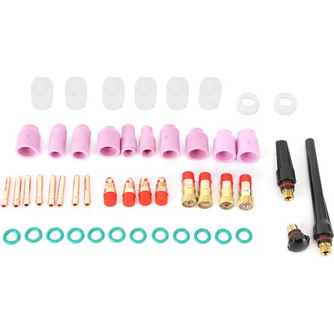 49Pcs TIG Welding Torch Kit Collets Ceramic Nozzles Cups Replacement for WP17 18 26 150‑250A