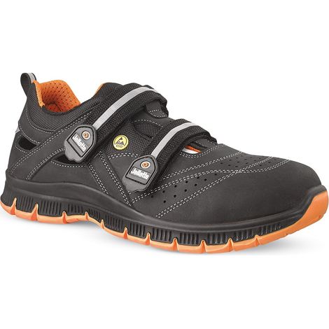 Jallatte – Chaussure de sécurité basse type sandale ESD S1P SRC – Tige cuir hydrofuge – Semelle bi-composant TPU – Antiperforation non métallique