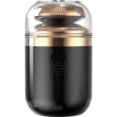 New Home Mini-Elektrorasierer, wiederaufladbar, USB-C-Anschluss, leicht und tragbar, speziell für Männer entwickelt, rostfrei (Schwarz) (1/5)