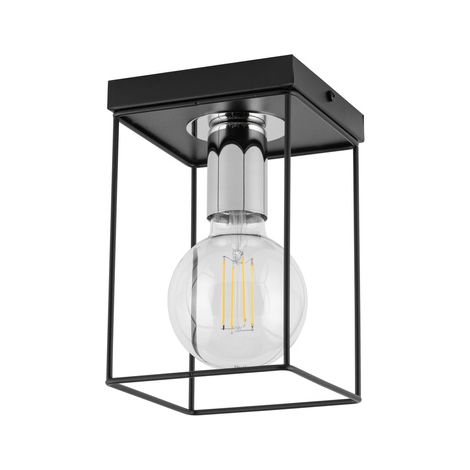 Plafonnier loft métal noir/argent Vox E27 15W Sigma (1/2)