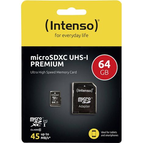 Carte INTENSO MicroSDXC 3423490, UHS-I, 64 Go (1/3)