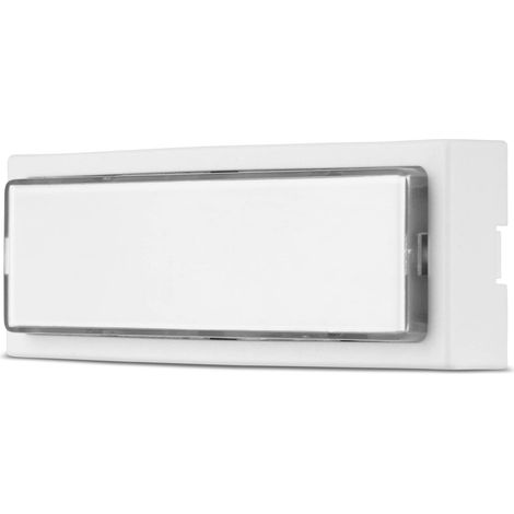 Sonnette de porte avec plaque lumineuse, 8-12 V AC 1,5 A, blanc (1/5)
