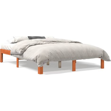 Maison Exclusive - Letto senza Materasso Marrone Cera 135x190 cm in Legno di Pino