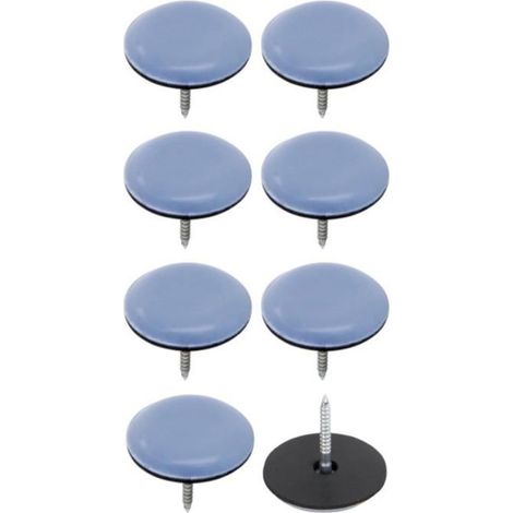 8x Patin glisseur Téflon 25 mm à clouer clou protection sol pied chaise meuble
