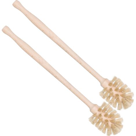 Brosse À Bouteilles - Manche En Hêtre Naturel - Soies En Poil De Cheval - Pour Vases Pitchers Tasses Et Bocaux - 1 Pièce (1/5)