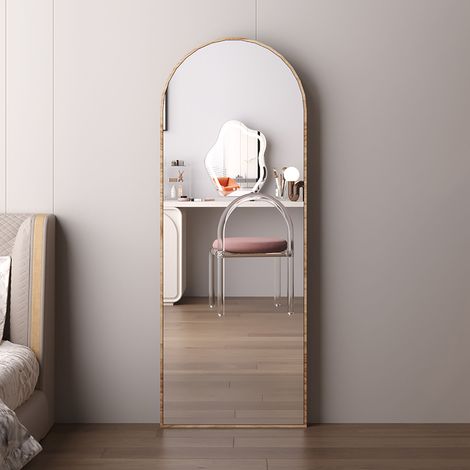 Miroir rectangulaire 60x30x160 cm naturel (1/5)