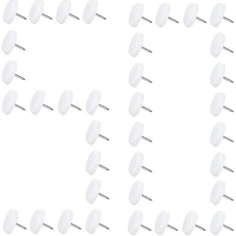 50 pieds de meubles, patins en téflon avec vis, patins de chaise, fixations de meubles de 20 mm pour protéger les pieds de meubles et de sol - 5 mm d'épaisseur (20 mm) (1/5)
