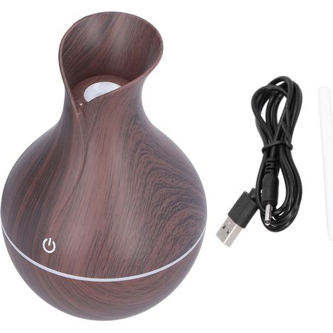 Ultraschall-LED-Diffusor für ätherische Öle, geräuschloser Luftbefeuchter, dunkle Holzmaserung, wohltuende Aromatherapie (1/5)