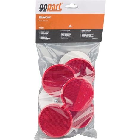 Catadioptre rond rouge diamètre 75mm tige filetée GOPART LA75021 (1/3)