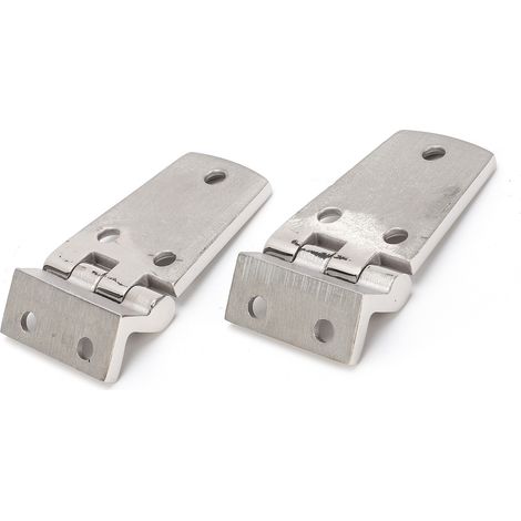 Lot de 2 charnières de porte de bateau en acier inoxydable, finition polie durable et antirouille, pour armoire ou bateau. (1/5)